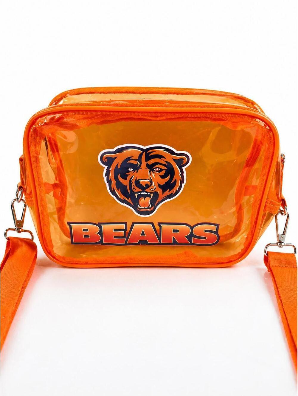 Chicago Bears Orange Transparent Cross-Body Bag - Picture 2 of 2